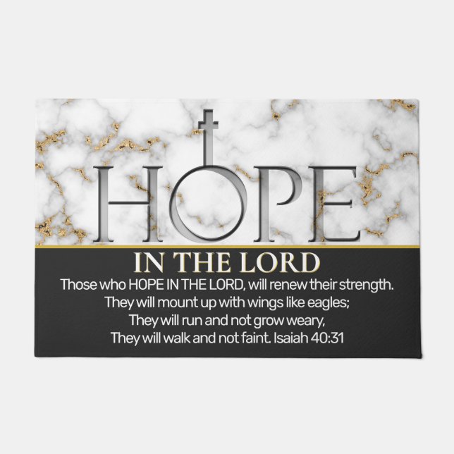 Tapete Esperança na Escritura do Senhor Verse Isaiah 40:3 (Frente)