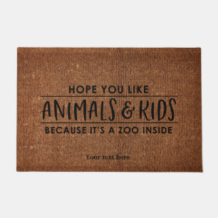 Tapete Espero que goste de animais e crianças