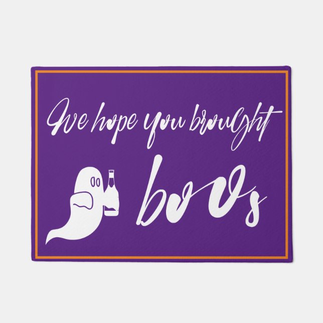 Tapete Espero que tenha trazido Dia de as Bruxas engraçad (Frente)