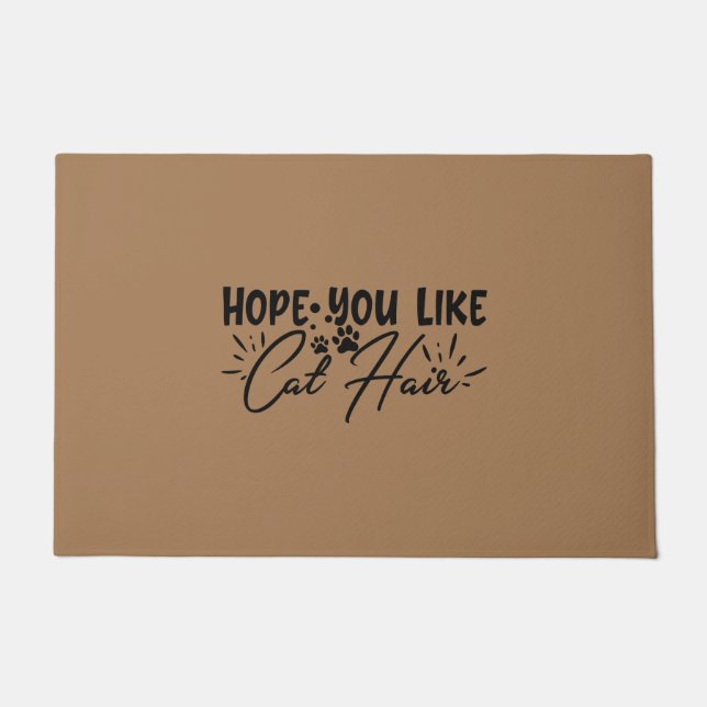 Tapete Espero Que Você Goste De Cabelo De Gato (Frente)