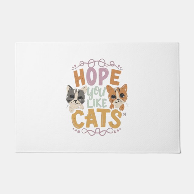 Tapete Espero Que Você Goste De Gatos (Frente)
