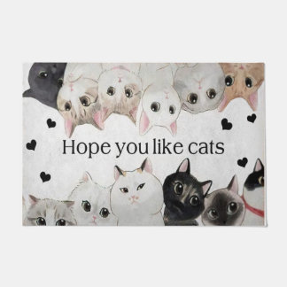 Tapete Espero Que Você Goste De Gatos, Gato Doormat, Gato