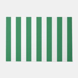 Tapete Espessas Verticais Linhas Verticais Verde-Branco