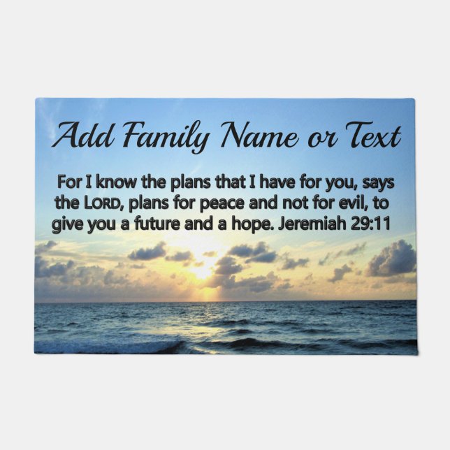 TAPETE ESPETÁCULO PERSONALIZADO JEREMIAH 29:11 SUNRISE (Frente)