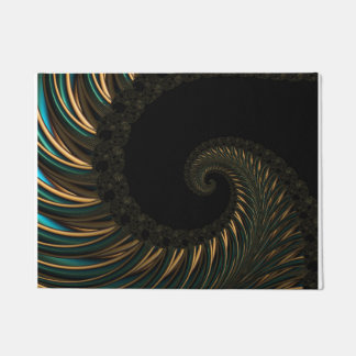 Tapete Espiral ouro artístico, arte fractal moderna