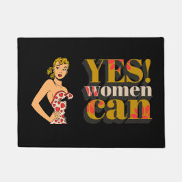 Tapete Esquerda da retro-dama clássica Sim Mulher pode ne