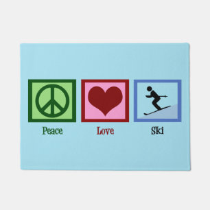 Tapete Esqui do amor da paz