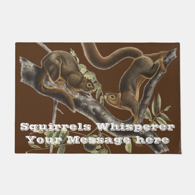 Tapete Esquilo de cor laranja (Frente)