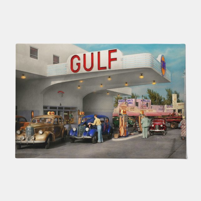 Tapete Estação de Gás - A viagem rodoviária americana de  (Frente)