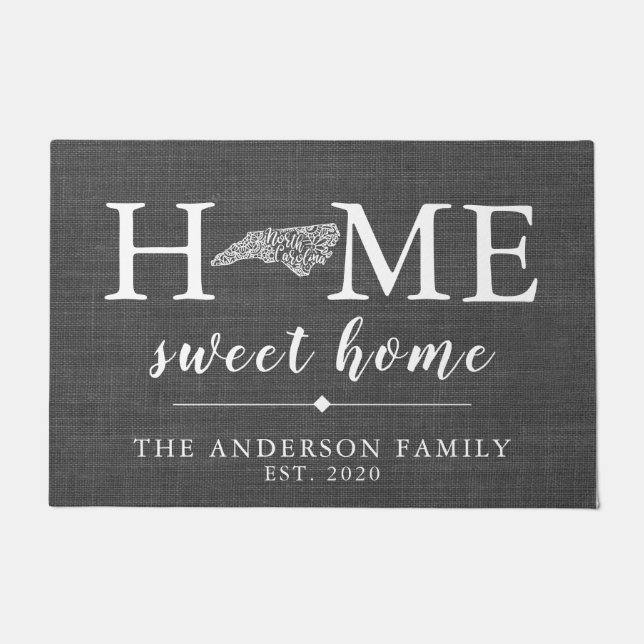 Tapete Estado Personalizado da CAROLINA DO NORTE (Frente)