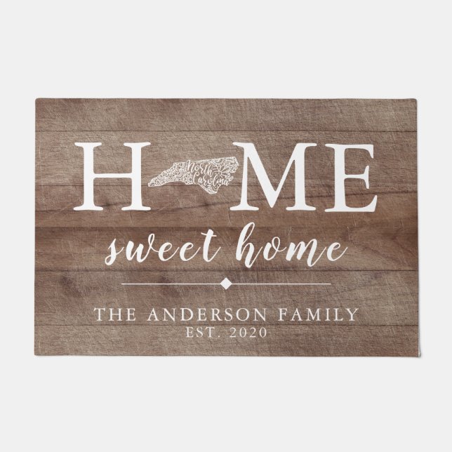 Tapete Estado Russo da CAROLINA NORTE Personalizado (Frente)