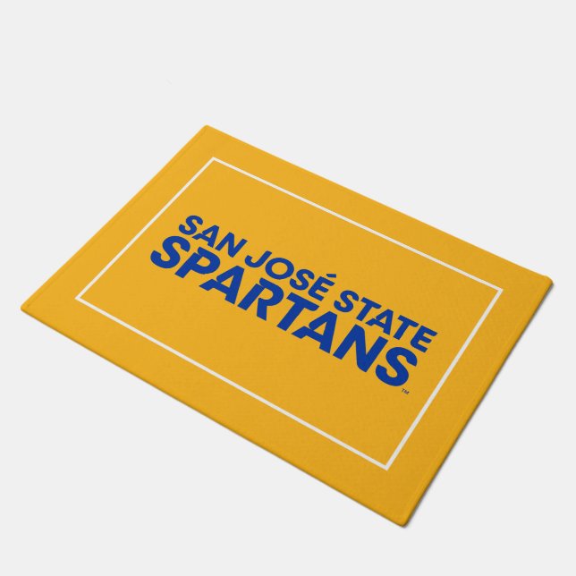 Tapete Estado Spartans Wordmark de San Jose (Inclinado)