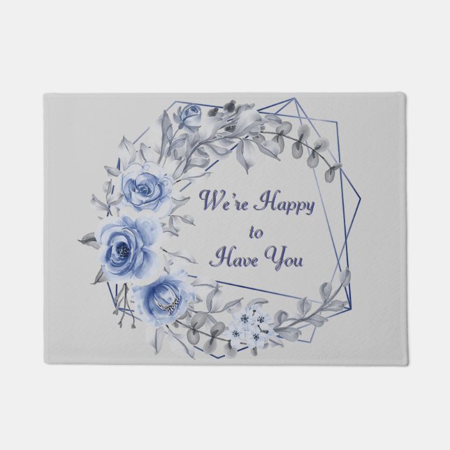 Tapete Estamos felizes em ter sua porta (Frente)