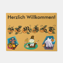 Esteira bem-vinda alemão da queda (outono)