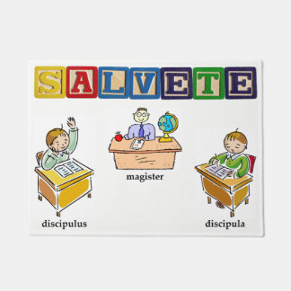 Tapete Esteira bem-vinda da escola Latin