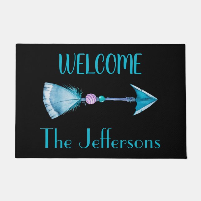 Tapete Esteira bem-vinda da seta (Frente)