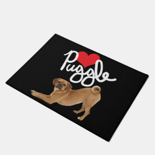 Tapete Esteira bem-vinda do amor de Puggle por mini
