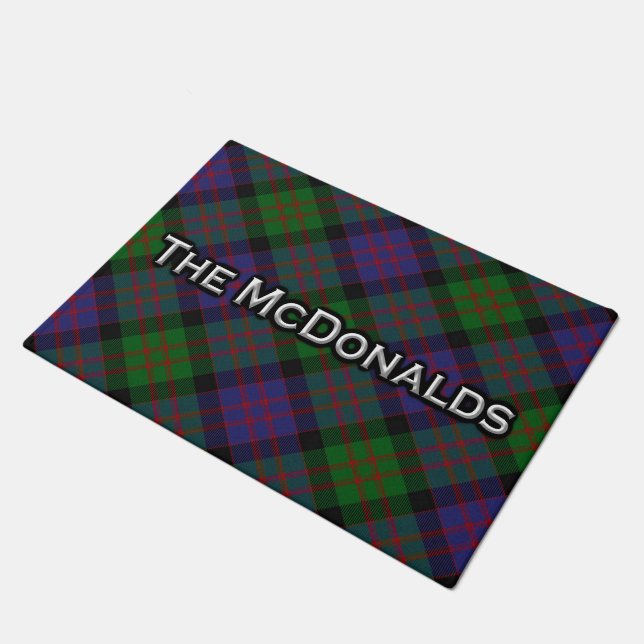 Tapete Esteira bem-vinda do Tartan de McDonald MacDonald (Inclinado)