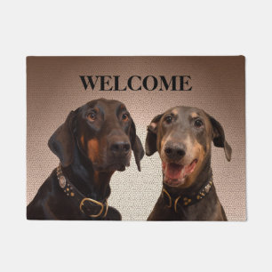 Tapete Esteira de porta bem-vinda dos cães do Doberman