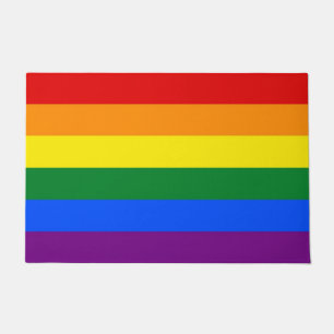 Tapete Esteira de porta com a bandeira do orgulho do