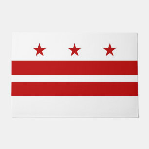 Tapete Esteira de porta com a bandeira do Washington DC,