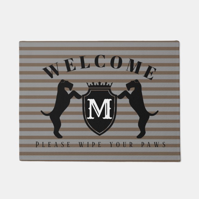 Tapete Esteira de porta customizável de Airedale Terrier (Frente)