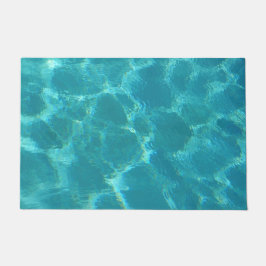 Tapete Esteira de porta da água azul de turquesa