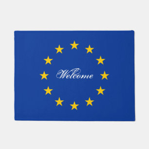 Tapete Esteira de porta da bandeira da União Europeia co