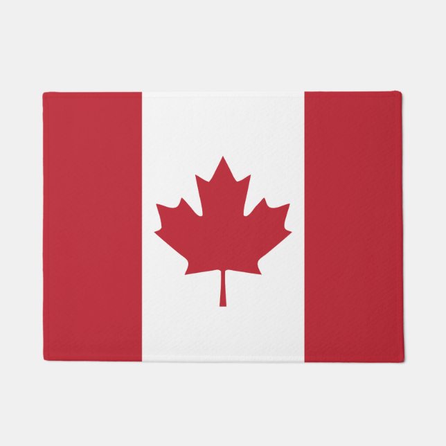 Tapete Esteira de porta da bandeira de Canadá (Frente)