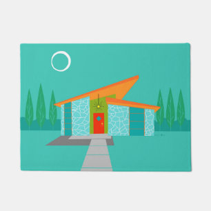 Tapete Esteira de porta da casa dos desenhos animados da