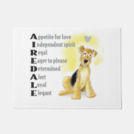 Tapete Esteira de porta de Airedale