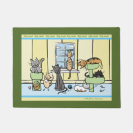 Tapete Esteira de porta do amante do gato