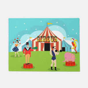 Tapete Esteira de porta do circo do vintage