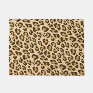 Tapete Esteira de porta do impressão do leopardo