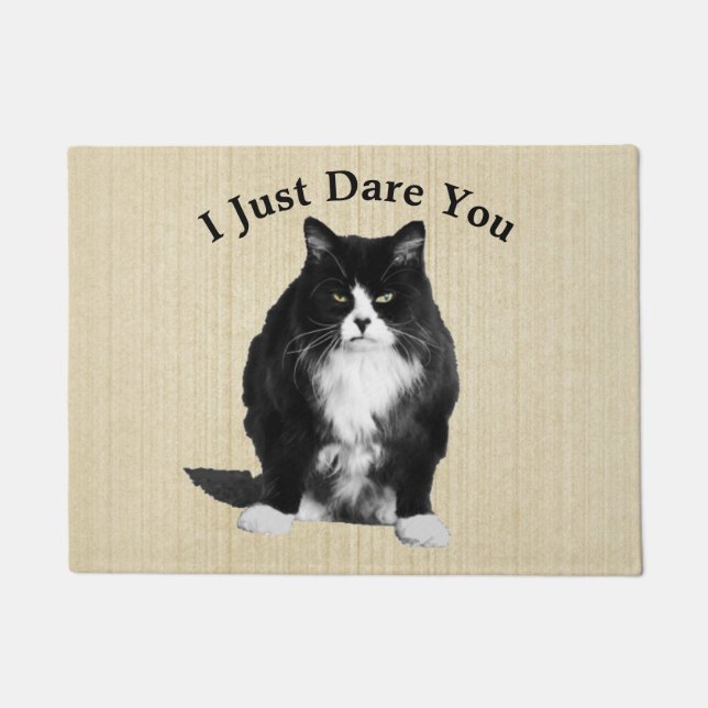 Tapete Esteira de porta mal-humorada do gato (Frente)