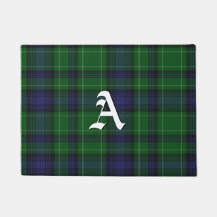 Tapete Esteira de porta Monogrammed da xadrez de Tartan