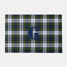 Tapete Esteira de porta Monogrammed da xadrez do vestido