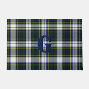 Tapete Esteira de porta Monogrammed da xadrez do vestido