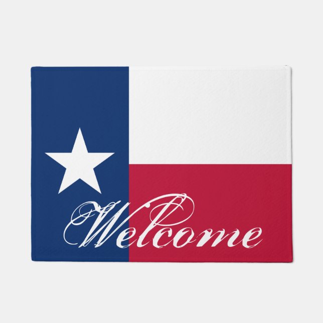Tapete Esteira de porta patriótica da bandeira de Texas (Frente)