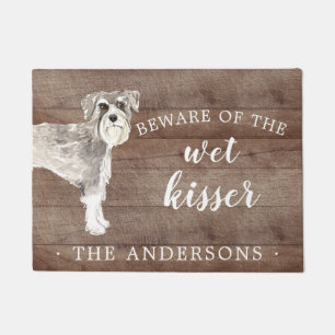 Tapete Esteira de porta personalizada cão do Schnauzer