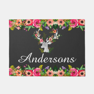 Tapete Esteira de porta personalizada do monograma de