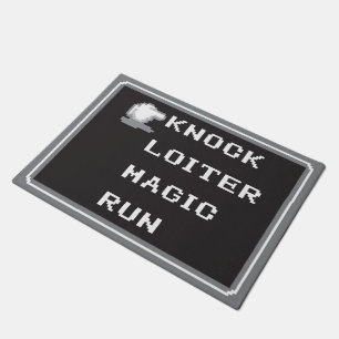 Tapete Esteira de porta retro 18" do menu do RPG x 24"