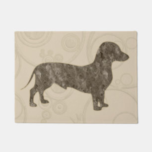 Tapete Esteira de porta tan do dachshund do estilo antigo
