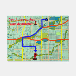 Tapete Esteira de porta você alcançou seu destino!