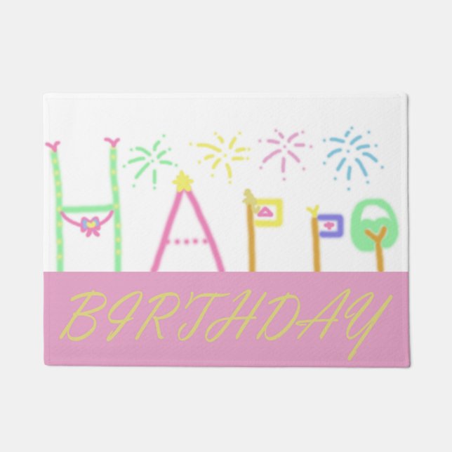 Tapete Esteira do feliz aniversario (Frente)