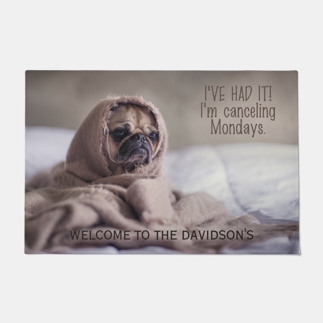 Tapete Esteiras de porta feitas sob encomenda do cão (Frente)