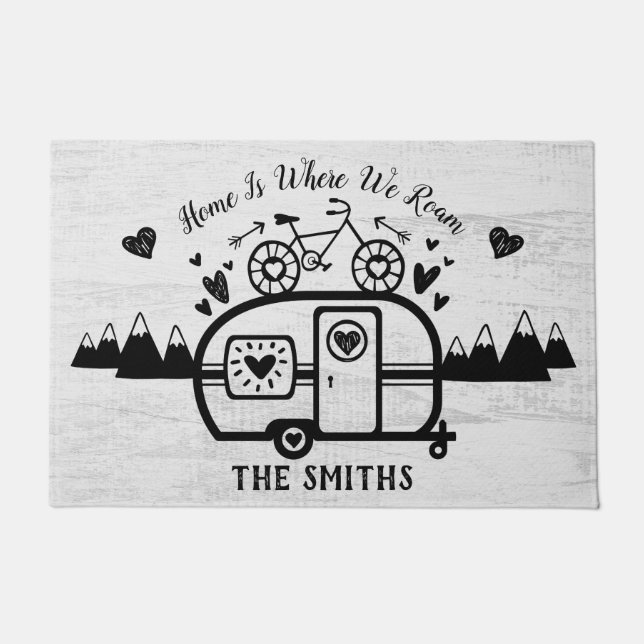 Tapete Estilo De Vida Rv Do Trailer De Camping Rustico Pe (Frente)