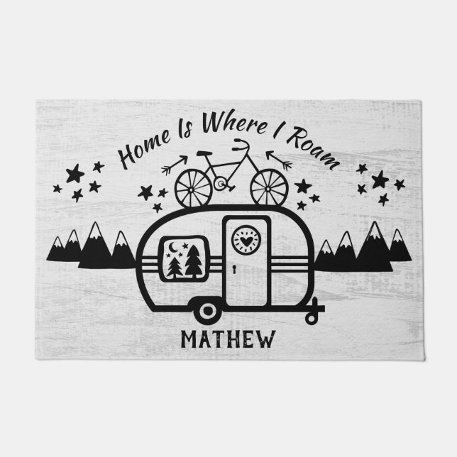 Tapete Estilo De Vida Rv Do Trailer De Camping Rustico Pe (Frente)