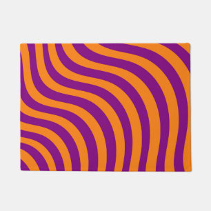 Tapete Estrada Laranja Laranja Roxa Zebra Stripe Moderna