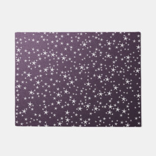 Tapete estrelas brancas em fundo de papel roxo